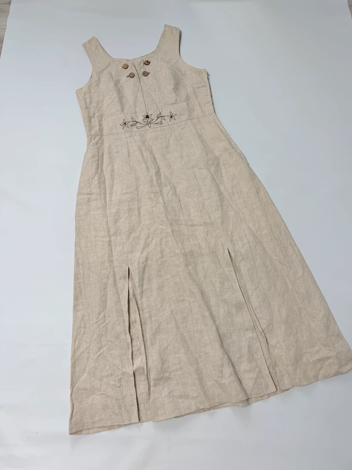 Bez značky Lněné bavorské šaty, velikost 44 — second hand, velmi dobrý