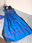 Himmelblau bavorské šaty / dirndl / kroj, velikost L — second hand, nové s visačkou — detail 4
