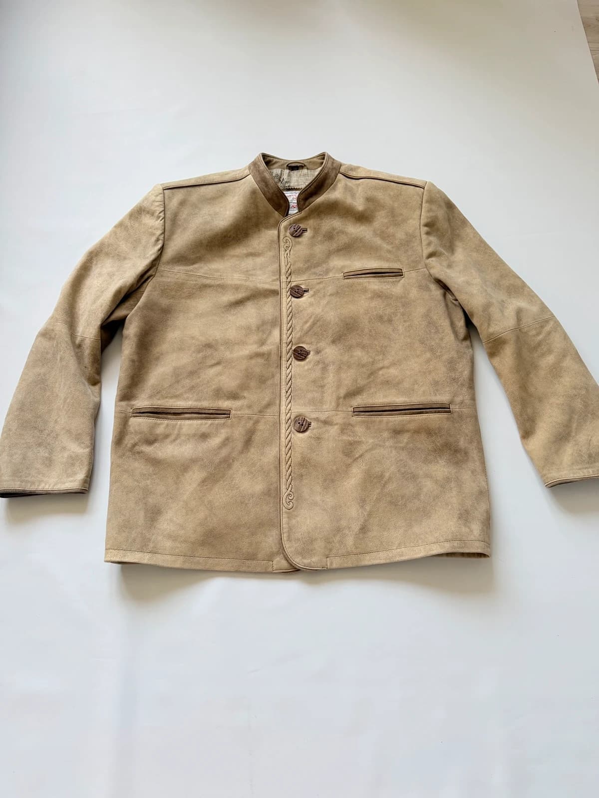 Lekra bavorské kožené sako, velikost XL — second hand, velmi dobrý