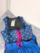 Himmelblau bavorské šaty / dirndl / kroj, velikost L — second hand, nové s visačkou — detail 2