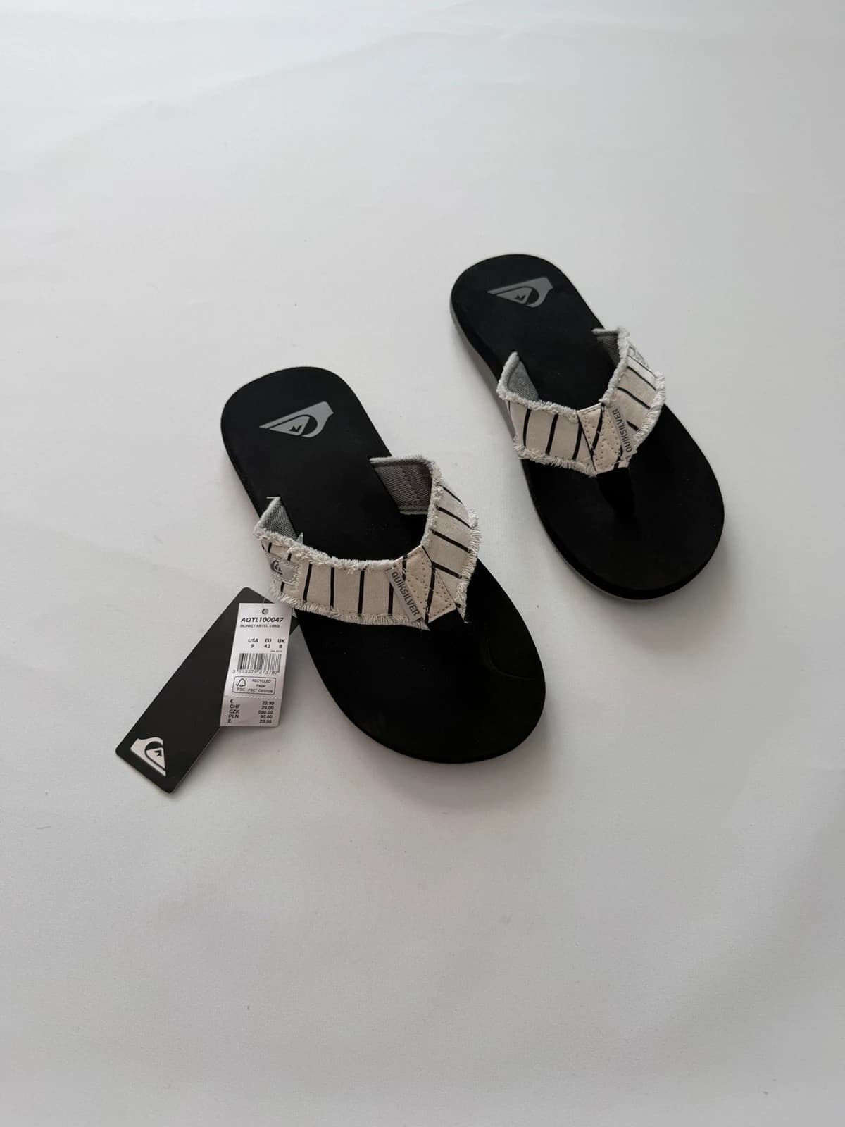 Quiksilver žabky, velikost 42 — second hand, nové s visačkou