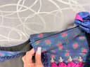 Himmelblau bavorské šaty / dirndl / kroj, velikost L — second hand, nové s visačkou — detail 7